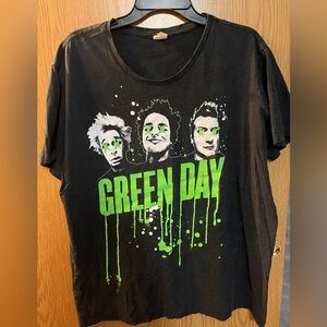 Bay Island Black Tee with Neon Green Graphics